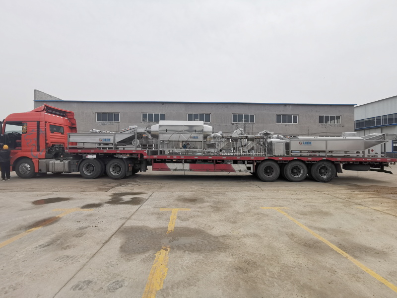 陕西省神木市山野菜加工设备成功配送